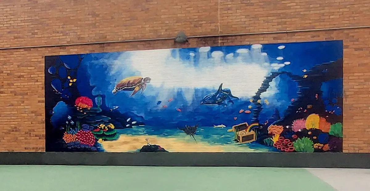 St-Andrews-oak-ward Undersea mural for St. Andrews Healthcare