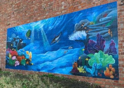 Undersea mural for school playground