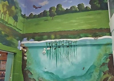 Impressionist underwater mural