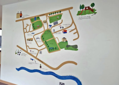 Hospital map mural