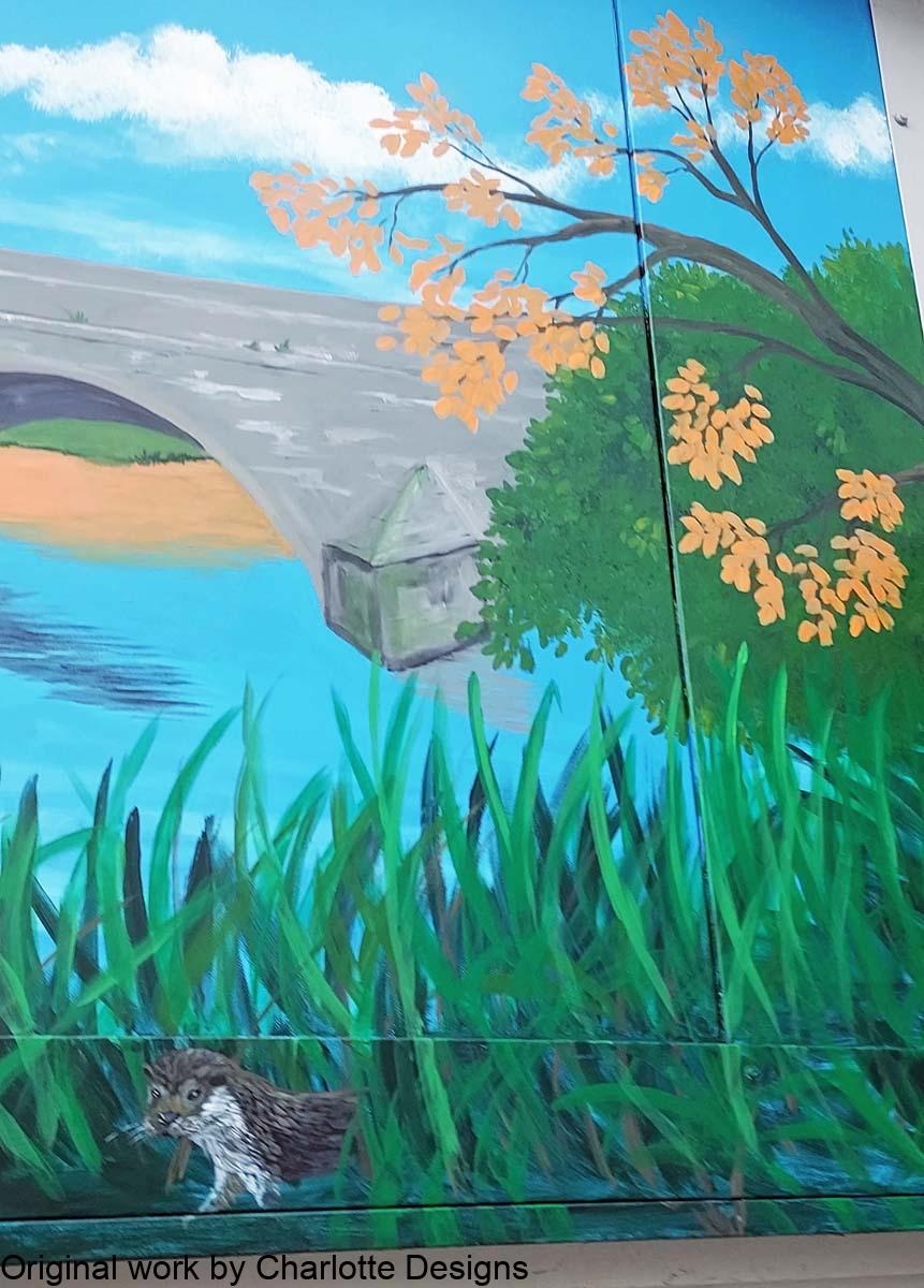 The grainstore otter detail Otter detail from landscape mural
