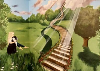 Rainbow bridge mural