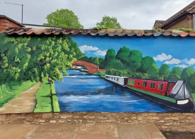 Foresters arms canalside pub mural northamptonshire