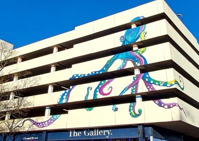 Octopus car park mural bedford