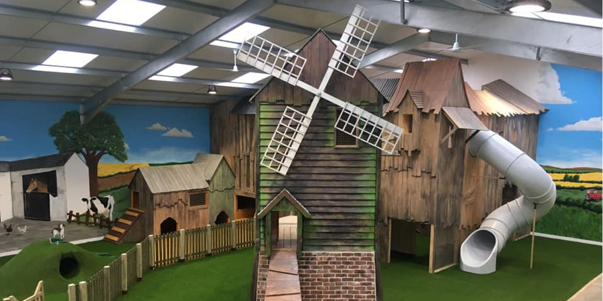 windmill farm play barn mural Leicester