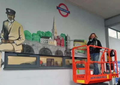Queen Elizabeth II mural