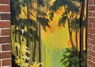 Woodland Garden Gate mural
