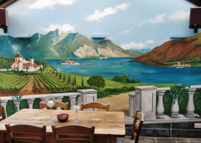 Tuscan themed kitchen mural