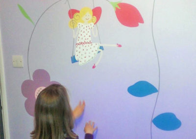 Fairy flower garden mural