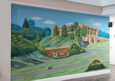 Nottingham castle mural at Larkhill retirement village