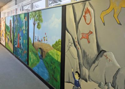 book inspired School library mural