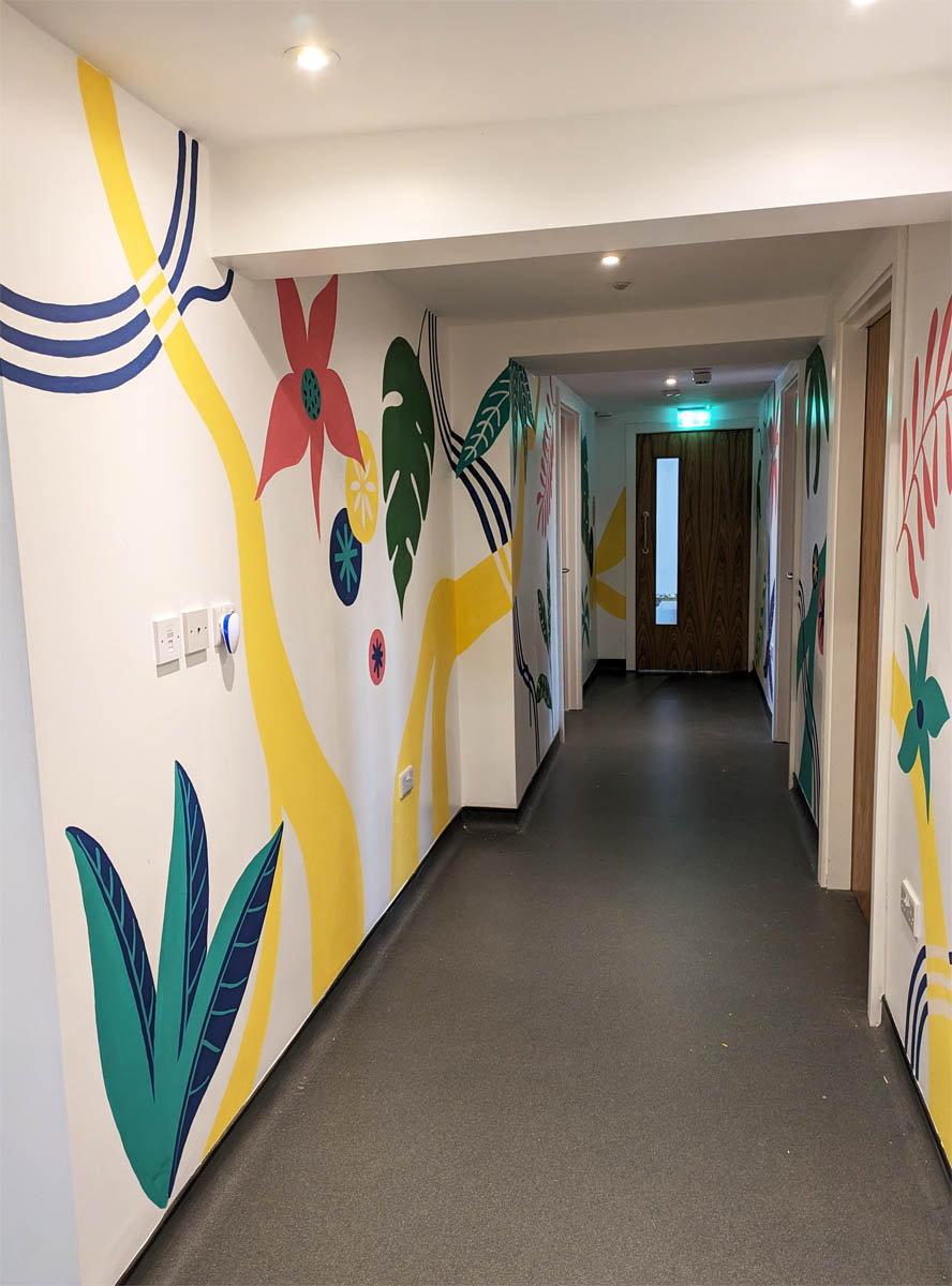 children's home corridor 2 Children's home organic themed mural