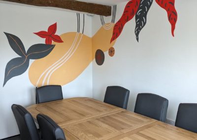 Children's home dining room mural