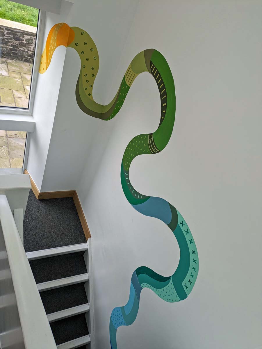 children's home stairwell mural Children's home stairwell mural