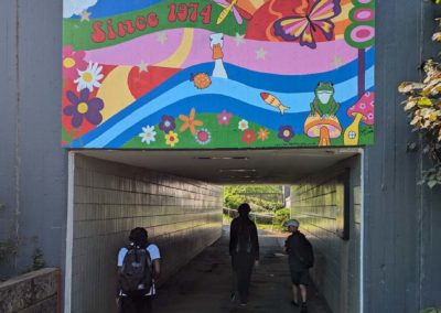 Northampton underpass 1970s mural Weston Favell Billing Brook