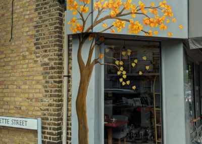 Kashmir tree mural for Indian restaurant