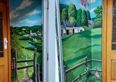 Countryside entrance hall mural