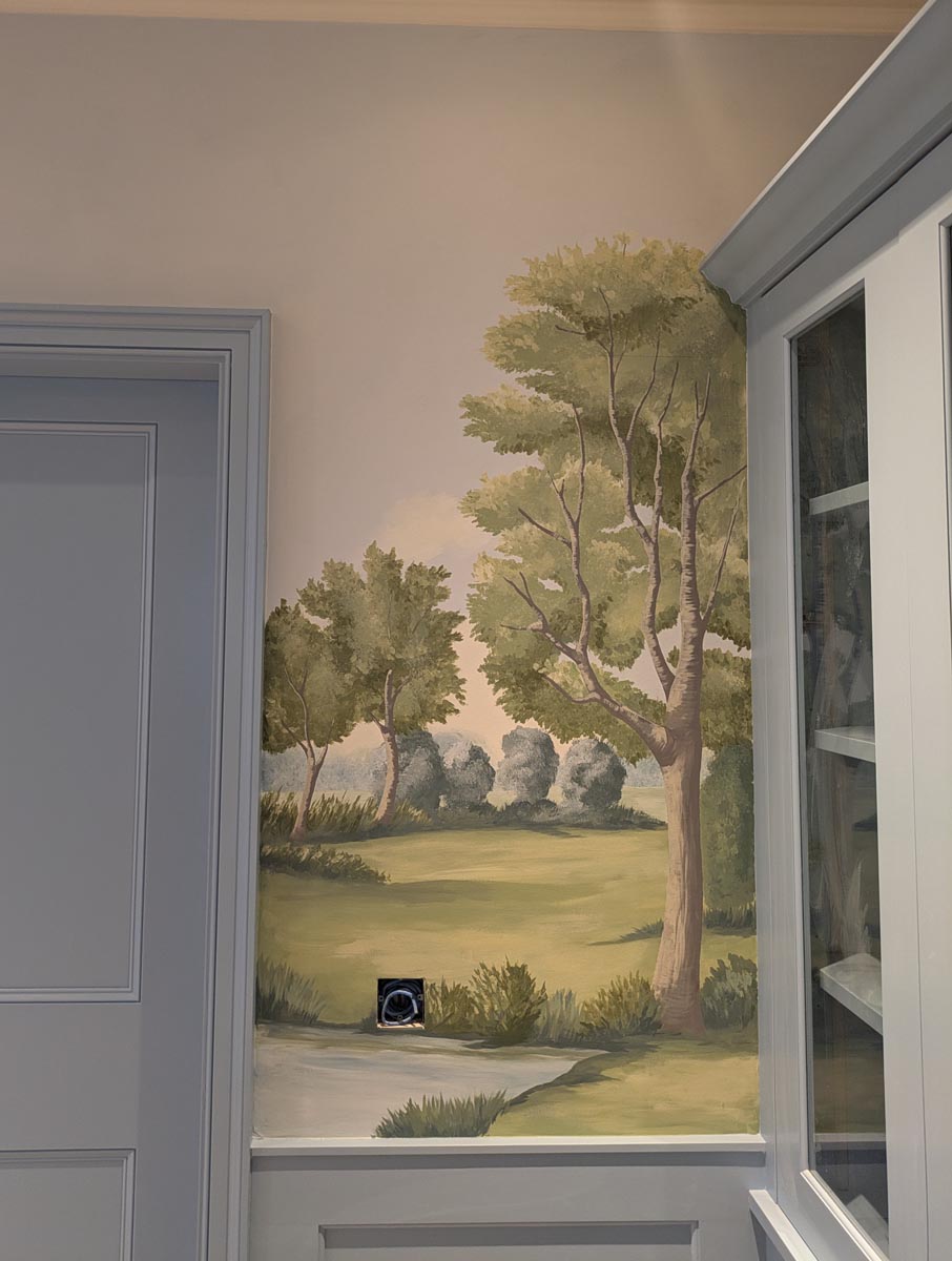 Landscape mural of Marlow 1 Sarah Hodgkins mural artist painting beach mural