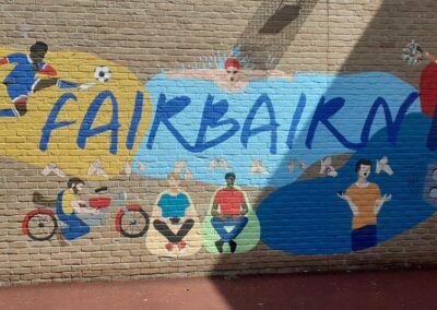 Graffiti style mural for Fairbairn ward