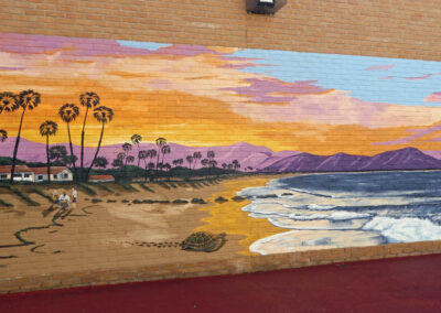 Pritchard ward mural of Californian beach scene