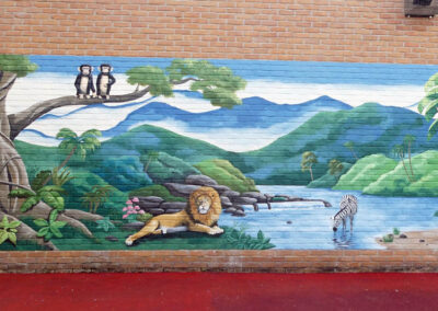 Jungle mural for Cranford ward