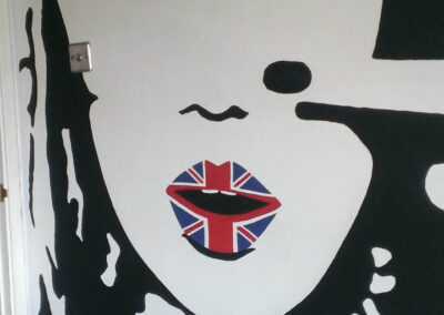 Black and white Jessie J mural