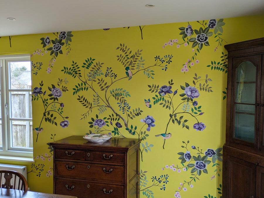 Handpainted wallpaper