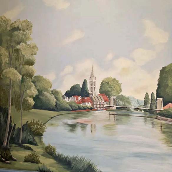 Mural of River Thames at Marlow