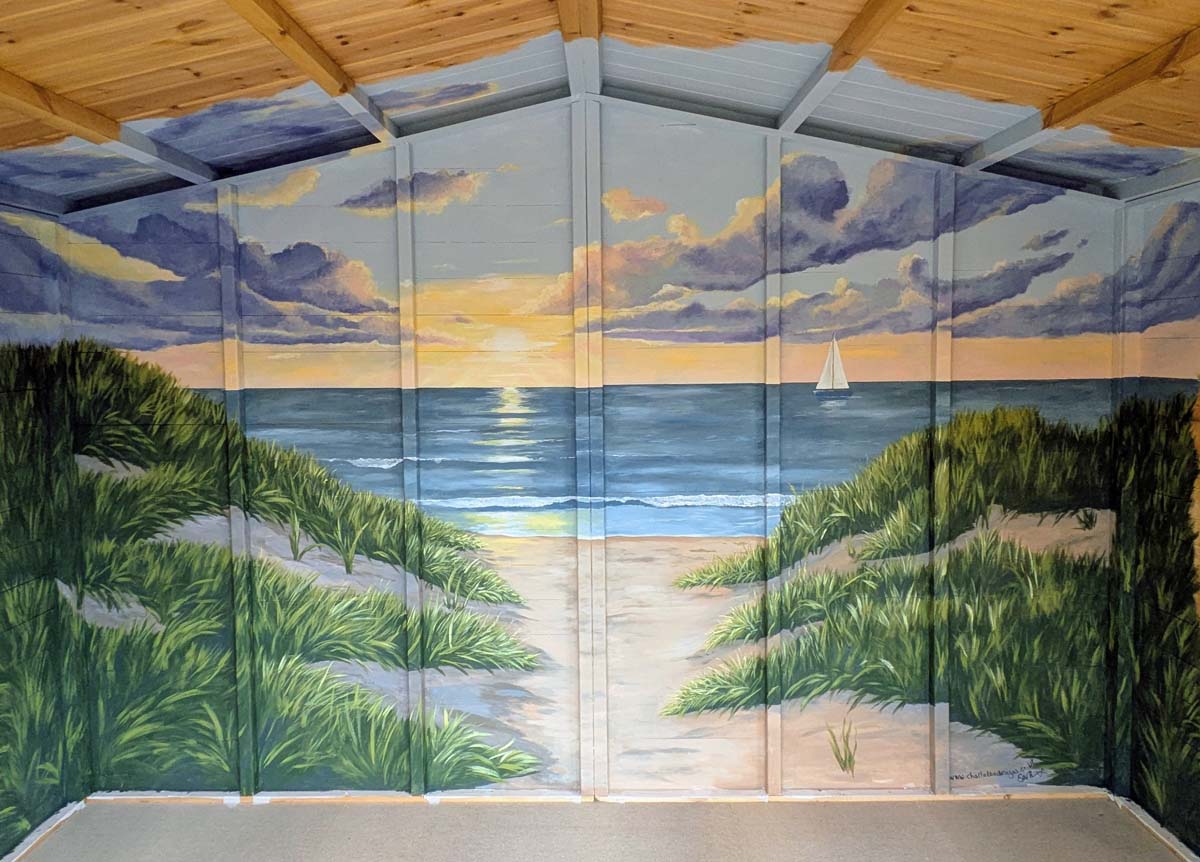 ocean view summer house Ocean view summer house mural