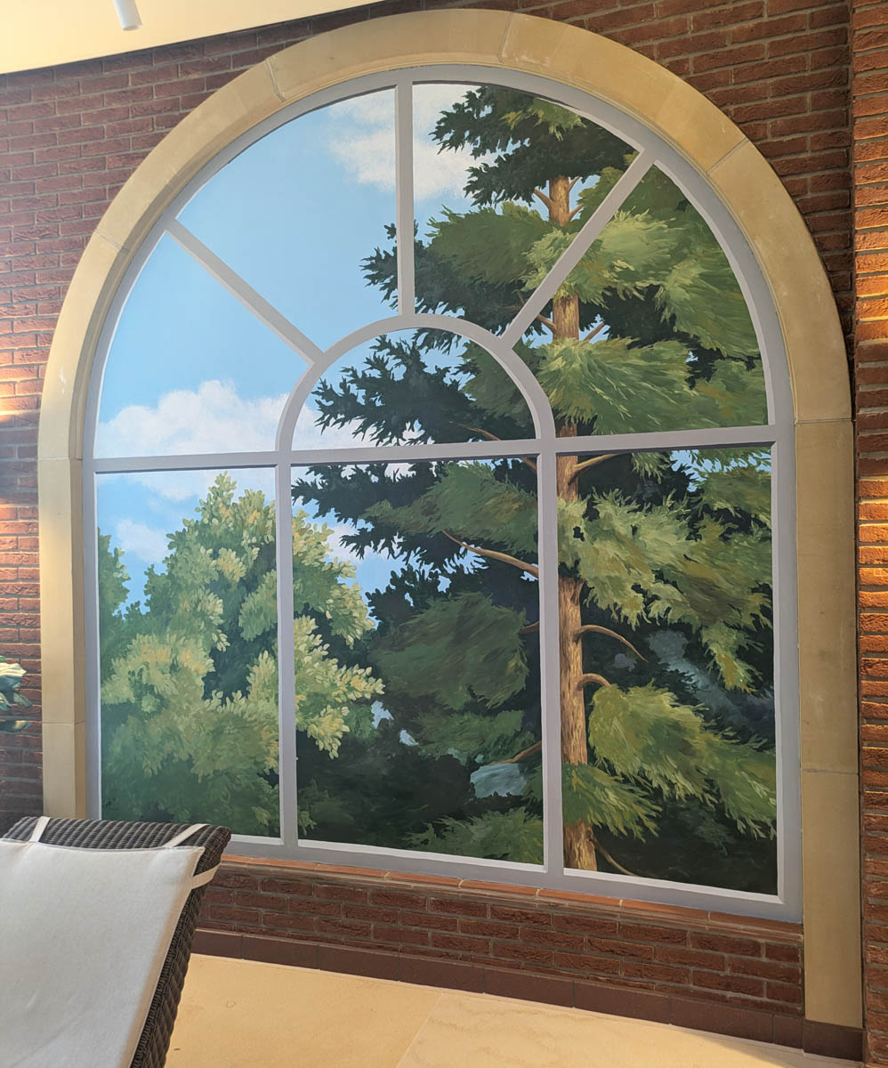 Nirvana spa upstairs panel 1 Millbank group mountain mural